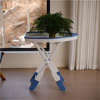 Wooden Ship Shape Side Table, Small Tables for Small Spaces, End Table for Living Room, Bedroom, Balcony, Modern Side Table, Foldable Accent Table with Oar Legs
