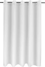 River Dream Fabric Shower Curtain No Hooks Needed - TPU Lining & No Liner Required, Hotel Shower Curtain for Bathroom with Built-in Hooks & Bottom Magnets, Waterproof, White, 71x74