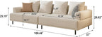 109.4" W Modular Sectional Sofa Couch for Living Room, Beige