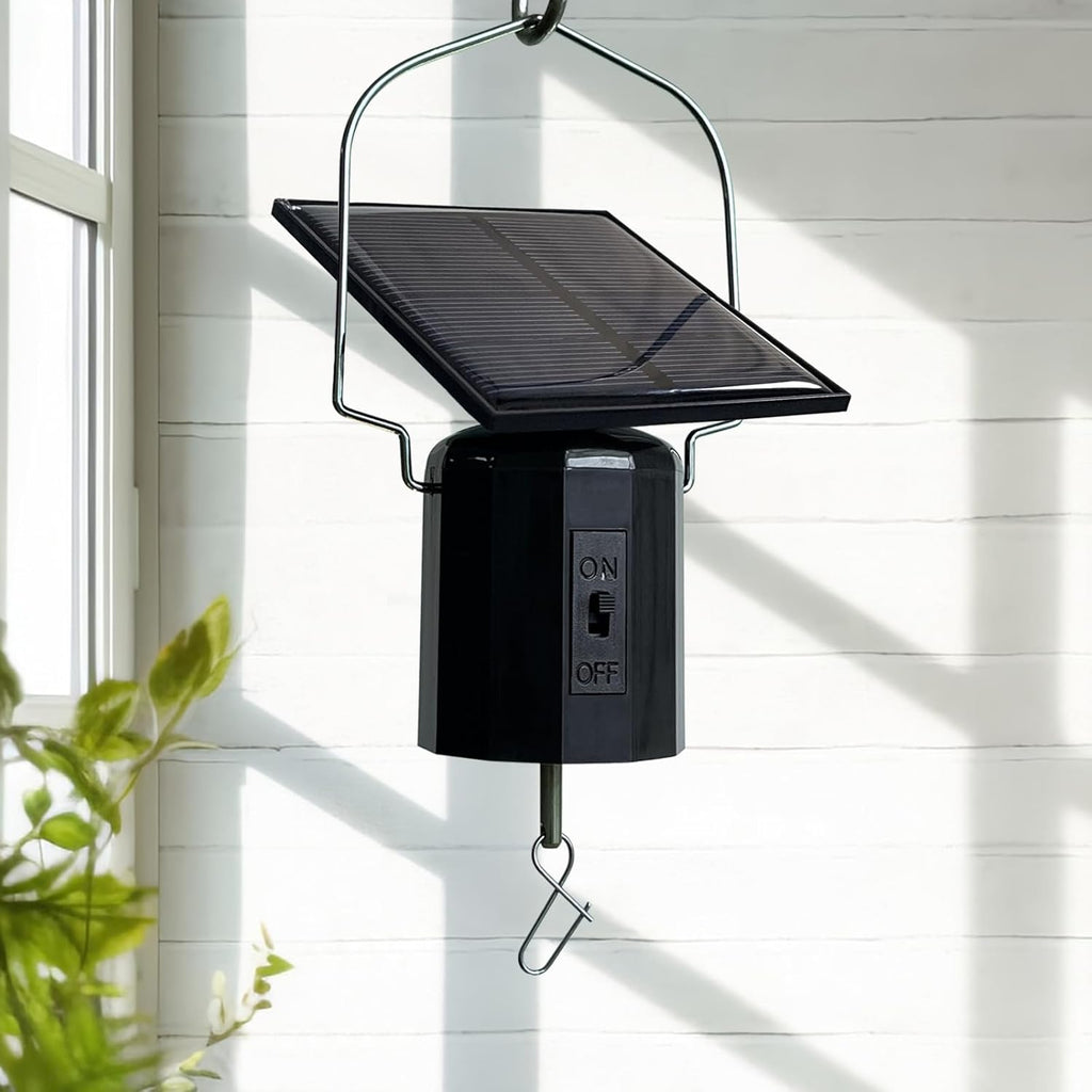 Goolyrusim Solar Powered Wind Spinners Motor, Rotating Solar Energy Operated Motor for Wind Spinner Chimes Sun Catchers, Hanging Display Garden Yard Patio Lawn Outdoor Decor Load Capacity of 4 lbs