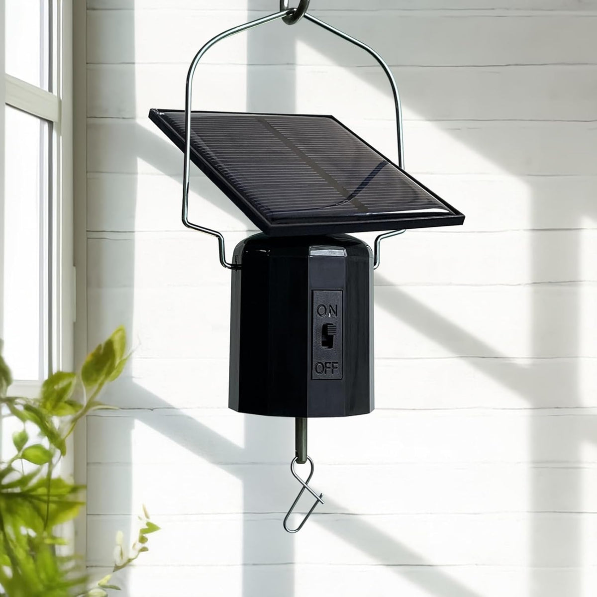 Goolyrusim Solar Powered Wind Spinners Motor, Rotating Solar Energy Operated Motor for Wind Spinner Chimes Sun Catchers, Hanging Display Garden Yard Patio Lawn Outdoor Decor Load Capacity of 4 lbs