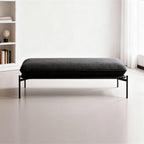 Modern Stainless Steel Bed end Bench Bedroom Rest Clothing Store Entryway(Large)