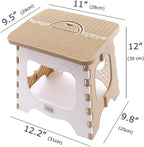 Folding Step Stool Anti Slip Compact Plastic Foldable Step Stool Holds Up to 300 lbs,12 inches, 30cm，(Coffee) 1PCS