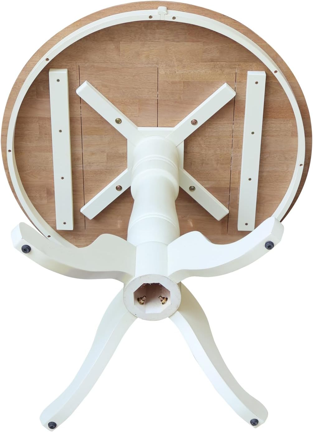IC INTERNATIONAL CONCEPTS 36" Round Top Wood Counter Height Pedestal Dining Table 35.1" High - Multi-Color