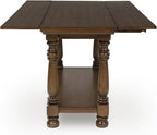 Signature Design by Ashley Sturlayne Flip Top Sofa Table, Expandable Console to Dining Table, Drop Leaf Design with Hardwood Solids, Space-Saving Multi-Use Furniture for Living Room, Brown