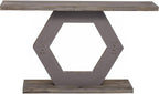 Modern Entryway Table with Innovative Hollow Hexagon Leg Structure and Premium Fir Veneer Finish for Sophistication,Suitable for Hallway, Entryway, Living Room