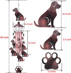 36 Inch Dogs Wind Chimes Outdoor/Indoor Decor - Metal Dog Musical Wind Bells, Mobile Romantic Dog Wind Catcher, Outdoor Dogs Wind Chimes Gifts for Mom, Home, Balcony, Trees, Festival Garden Decoration