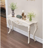 JITUIHOM Console Tables Table D'entrée Meuble Contre Le Mur Demi-Ronde Téléphone Décorative De Foyer Simple(47.24in)