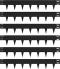 Galvanized Steel Landscape Edging - 40 Inch Strips, 6 Inch Depth, 6-Pack Black Bendable Metal Edging (20FT Total Length)