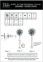 Regal Art & Gift Cresent Wind Spinner – Metal Yard Decorations Outdoor | Kinetic Garden Spinner for Lawn, Pathway, or Flower Bed | Weather-Resistant Outdoor Sculpture - 32 Inch