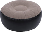 Inflatable Stool Ottoman Footrest, All Weather Foot Rest Indoor or Outdoor Use, Portable Flocking Inflatable Stool Ottoman Pouf Footstool for Home Patio Garden, Camping, Travel