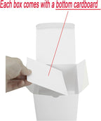 Bonfasvo Gift Boxes 30 Pack 4x4x4 inches White Fold Kraft Paper Boxes Bridesmaids Proposal Box Cupcake Boxes Easy Assemble Boxes with Lids for Wedding Birthday Party Christmas