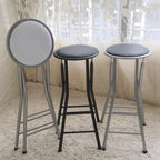 28inch/70cm Counter Height Bar Stool,Backless Folding Chair with 300lbs Capacity,Portable Folding Stool for Home Kitchen Party