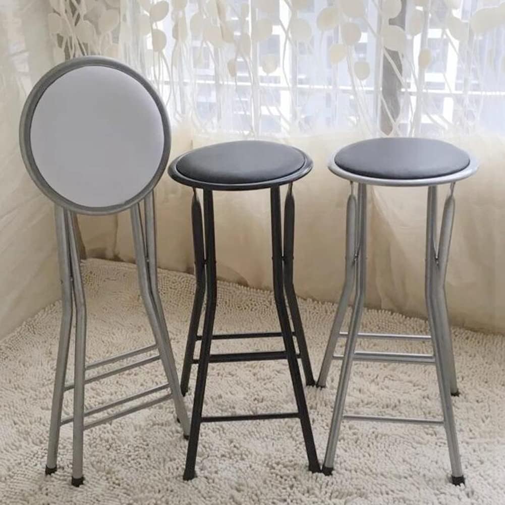 28inch/70cm Counter Height Bar Stool,Backless Folding Chair with 300lbs Capacity,Portable Folding Stool for Home Kitchen Party