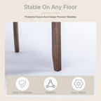 Beige Linen Dining Chairs Set of 4, Fabric Upholstered Kitchen & Dining Room Chair, Tufted Mid Century Modern Dinning Room Chairs, High Back, Wood Legs, Sillas de Comedor