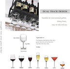 Adjustable Ceiling Wine Glass Rack - Iron Hanging Wine Bottle Holder 11.8-23.6 Inch Height Wall-Mounted Wine Shelf for Kitchen Bar Cafe - 80cm Size