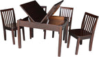 IC INTERNATIONAL CONCEPTS Kids Table and 4 Chair Set, Mission Style Juvenile Furniture, Perfect for Playroom or Study Area - Rich Mocha Finish