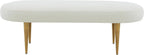SAFAVIEH Couture Collection Corinna Glam Ivory Boucle/Gold Leg Oval Bench