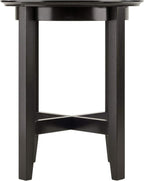 HomeStock Boldly Bohemian End Table - Artistic Design with Rich Espresso Finish, Perfect Accent Piece for Eclectic or Contemporary Interiors
