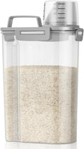 TBMax Rice Storage Container 3 to 5 Lbs - Small Pet Dog Cat Food Container Dispenser with Easy Pouring Spout & Cup, Portable Cereal Container for Small Spaces, Travel, or Daily Use
