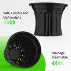50 Pcs 5 Gallon Planter Nursery Pots, Seed Starting Pot Plastic Flower Seedling Pots with Drainage Holes Flexible Plant Container for Indoor Outdoor Garden Lawn Yard Plants Seedlings (50, 5 Gallon)