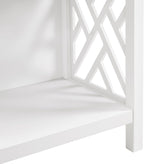 Alaterre Furniture Coventry Bench Stool with Cushion - Pine Wood Bench for Entryway or Bathroom Storage - Use as Shoe Rack, Vanity Chair and More (White)