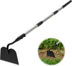 Draw Hoe Garden Tool, Heavy Duty Garden Hoes for Weeding Long Handle, Easy Stand Up Scraping Weeder Tool for Garden, 5.5 FT Adjustable Weed Hoe with 6-inch Wide Welded Blade