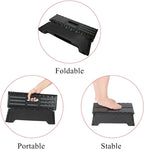 Folding Step Stool, The Lightweight Step Stool, Portable Folding Step Stool Black Step Ladder for Adults Seniors at Home, Kitchen, Bathroom, Bedroom, Closet