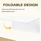 Laundry Folding Table, 32'' x 16'' Wooden Wall Mount Desk, Laundry Table for Folding Clothes, White, 32'' Length