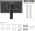 TAVR Furniture Swivel Floor TV Stand for 32-70 Inch TVs - Universal Height Adjustable TV Floor Stand with Shelves Perfect for Bedroom and Corner, TV Mount Stand VESA 600x400mm Holds up to 88lbs, Black