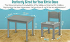 HYGRAD BUILT TO SURVIVE Kids Wooden Table and Chair Set - Stable and Sturdy Toddler Activity Table for Craft, Art - Perfect Children Gift for Livingroom, Daycare, Classroom, Playroom (White)