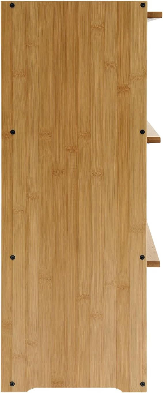 3-Tier Kitchen Storage Cabinet, Countertop Pantry Sideboard with Clear Flip-Up Door Tabletop Storage Cabinet with Large Capacity for Home Kitchen Dining Room Study Room Living Room