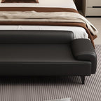 Modern Bed End Stool for Bedroom Bedside Hotel Sofa High-end Long Shoe Changing Entryway(Off-White,Small)