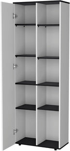 Molly White and Black 1-Door Multistorage Kitchen Pantry