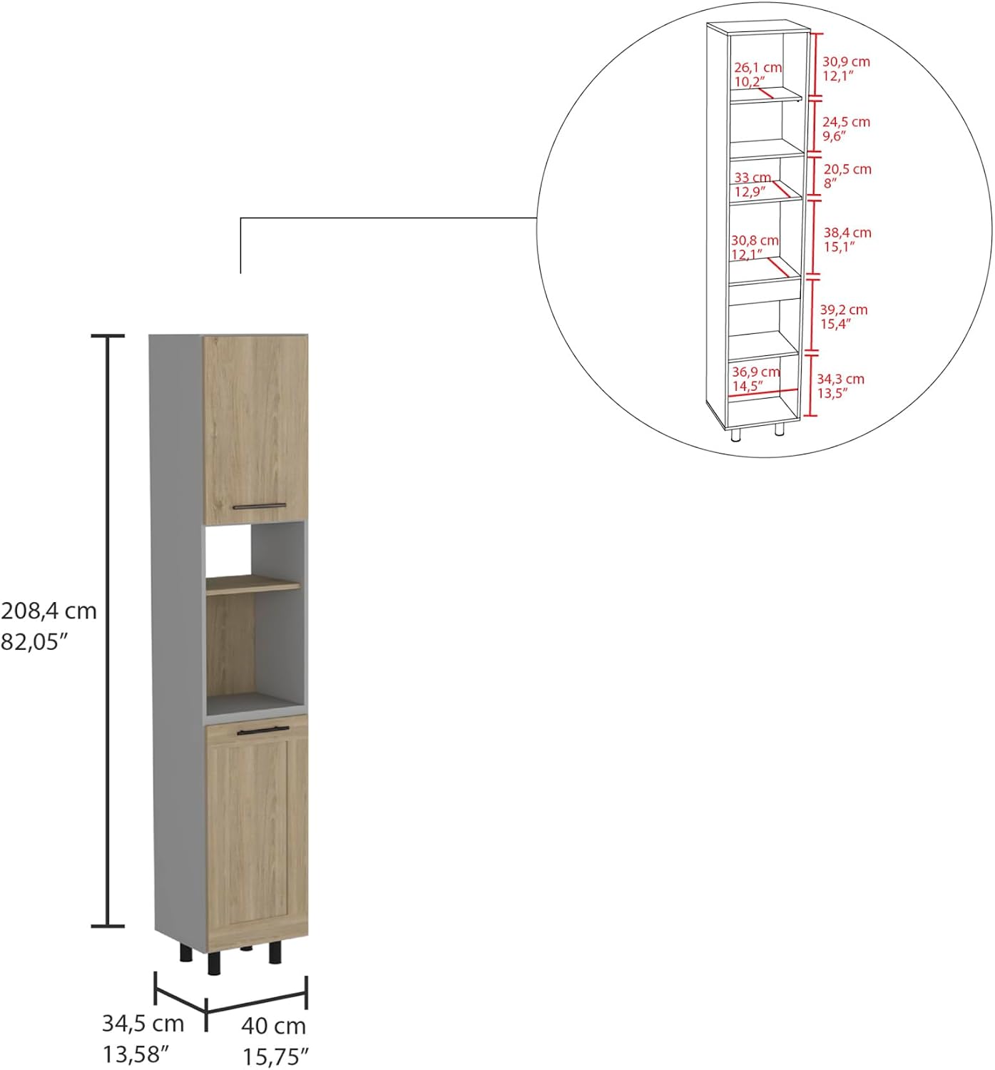 Kitchen Pantry Retrit, Kitchen, Light Pine