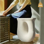 End Tables U-Shaped Geometric Concrete Decorative Table for Indoor and Outdoor Use