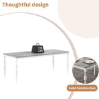 IDEALHOUSE 78 Inch Farmhouse Dining Table for 6-8 People, Rectangular Wood Kitchen Table with Heavy Duty Legs, Kitchen Dining Room Table for Dining Room Kitchen, Wash Grey