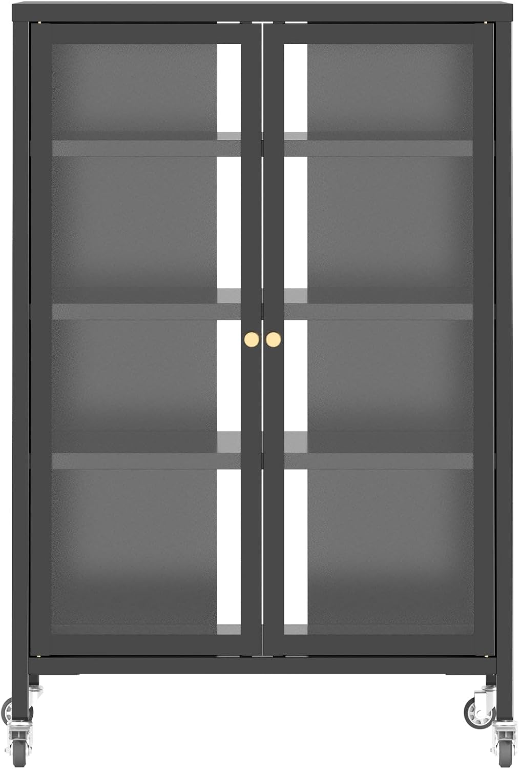 White Metal Kitchen Pantry Cabinet, Adjustable Shelves Storage Cabinet with Silent Magnetic Door, Freestanding Storage Cabinet for Small Kitchen Living Room Pantry, 27.6x13.8x72 Inches