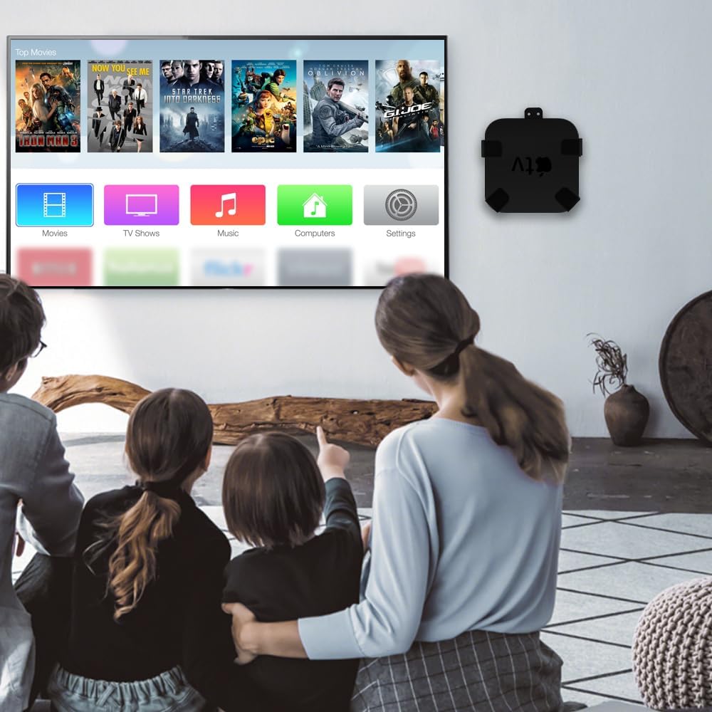 IFCASE Wall/Under Desk/Back of TV Mount Compatible with All Apple TV Generations (Including All 4K Models)