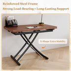 Adjustable Height Coffee Table to Dining Table, Lift Top Foldable Dining Table with Expandable Top & Wheels, Convertible Coffee Table for Small Spaces & Apartments