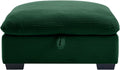 Corduroy Fabric Ottomans Footrest to Combine with 2 Seater Sofa, 3 Seater Sofa and 4 Seater Sofa, Green Corduroy