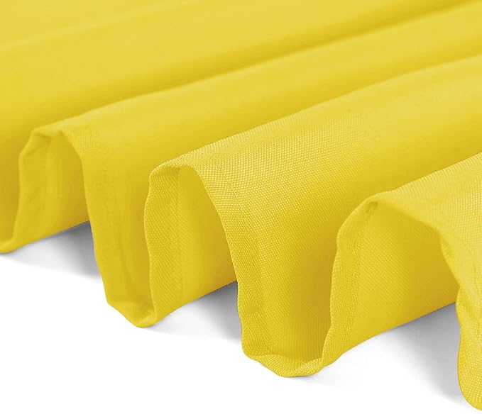 Rectangle Tablecloth 60x120 inch Washable Polyester Fabric Table Cloth for Wedding Party Dining Banquet Decoration（60x120, Yellow）