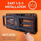 ECHOGEAR Full Motion TV Mount & in Wall TV Cable Hider Bundle - Mount TVs Up to 90" & Conceal The Wires Behind The Wall
