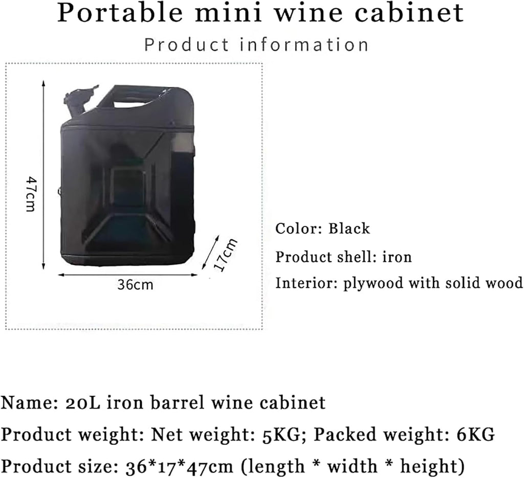 Mini Christmas Can Bar, 20L Christmas Jerry Can Bar with Sturdy Structure, Beautiful and Elegant Design, Small Bar Whiskey Bar Small Mobile Gift for Husband Men Women Dad Boy Girl