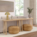 Plank+Beam Classic Console Table, 46 Inch, Blonde | Non-Toxic Finishes, Versatile Design, Elegant Details, Easy Assembly, Quick Setup, Solid Wood