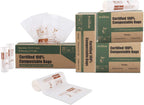 Primode Compostable Bags, 3 Gallon Food Scraps Yard Waste Bags, 100 Count, Extra Thick 0.71 Mil. ASTMD6400 Compost Bags Small Kitchen Trash Bags, Certified By BPI And TÜV AUSTRIA