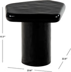 SAFAVIEH Couture Collection - Rhianna Black Concrete Accent Table, Sculptural Side Table, Modern Design (SFV2608B)