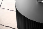 32" Textured MDF Side Coffee Table, Small Nesting Tables with Space Saving Layout, Nesting Table Set for Indoor Leisure and Office scenarios, Black