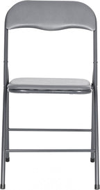Flash Furniture Madison 5-Piece Folding Card Table and Chair Set, Gray | Portable, Indoor/Outdoor, Event Table and Chairs