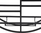 Round Wall Mounted Wine Rack 23.6Inch Metal Wine Display Rack Wine Glass Goblet Holder Bottle Holder for Bar Wine Cellar Kitchen Storage Display (Black)